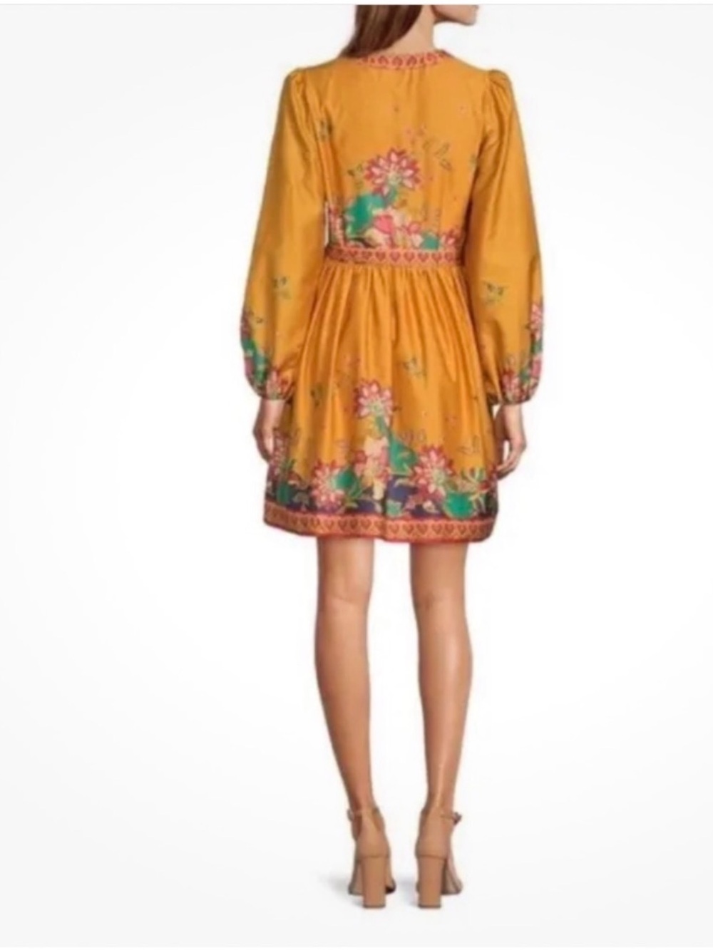 Antonio Melani Size 10 Emma Ginger Paisley Long Sleeve Dress - Picture 2 of 4